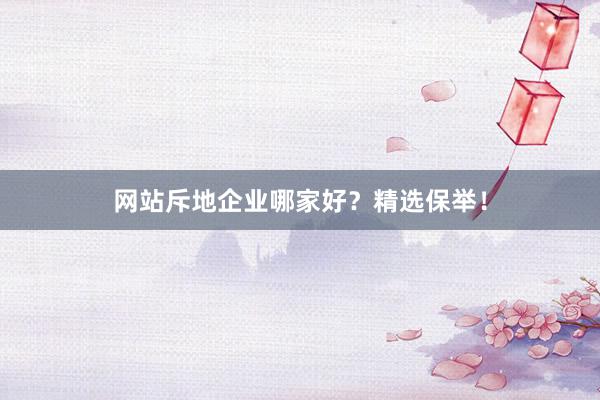 网站斥地企业哪家好？精选保举！